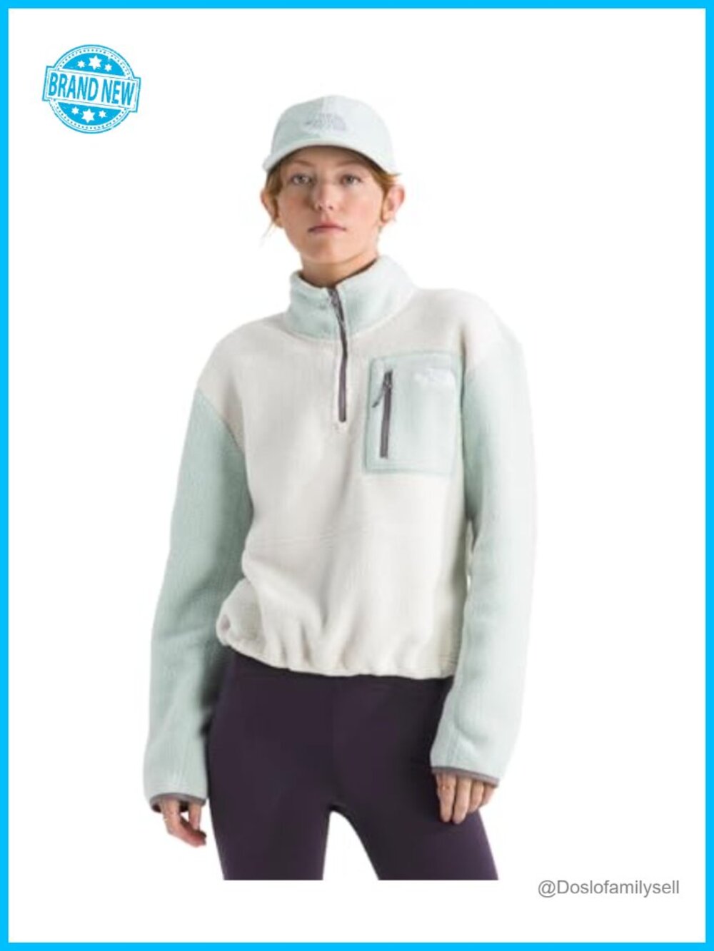 Womens Quarter Zip Fleece Jacket Recycled Polyester Pullover